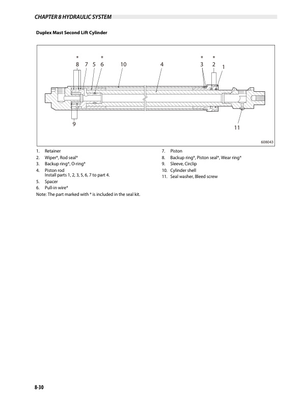Alternative view of Mitsubishi FB16PNT, FB18PNT, FB20PNT Chassis and Mast Service Manual 99759-7M120