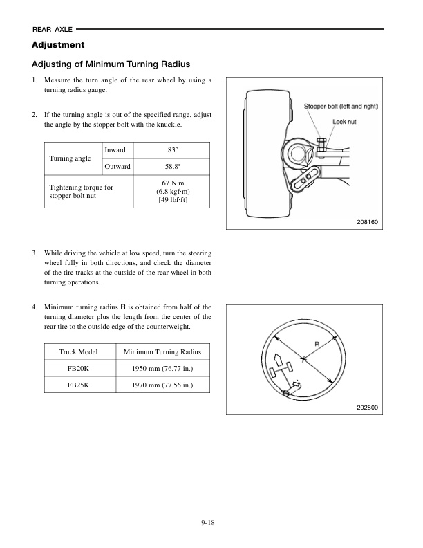 Alternative view of Mitsubishi FB20K, FB25K Chassis Mast Service Manual 99759-53100