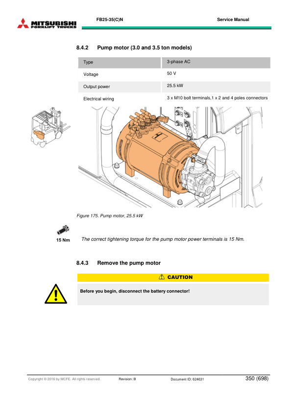 Alternative view of Mitsubishi FB25-35(C)N Service Manual 624631 EN B.3
