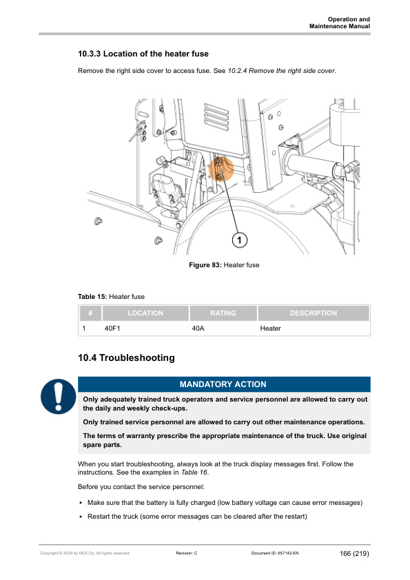 Mitsubishi FB25ACN(-SP), FB25AN(-SP), FB30ACN(-SP), FB30AN(-SP), FB35AN(-SP) Operation and Maintenance Manual 657142 EN C 4 Mitsubishi FB25ACN(-SP), FB25AN(-SP), FB30ACN(-SP), FB30AN(-SP), FB35AN(-SP) Operation and Maintenance Manual 657142 EN C - Image 4
