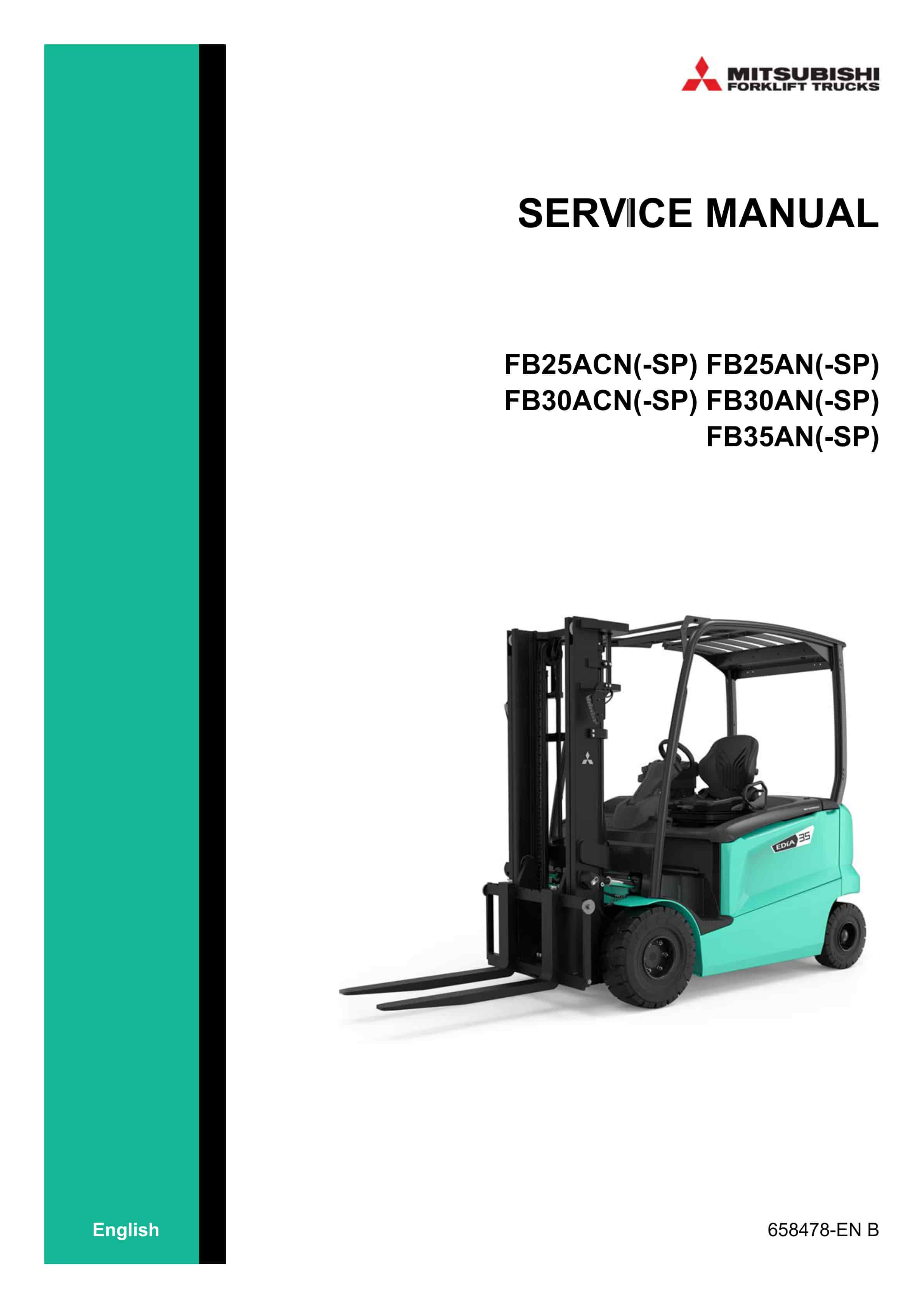 Mitsubishi FB25ACN(-SP), FB25AN(-SP), FB30ACN(-SP), FB30AN(-SP), FB35AN(-SP) Service Manual 658478 EN B