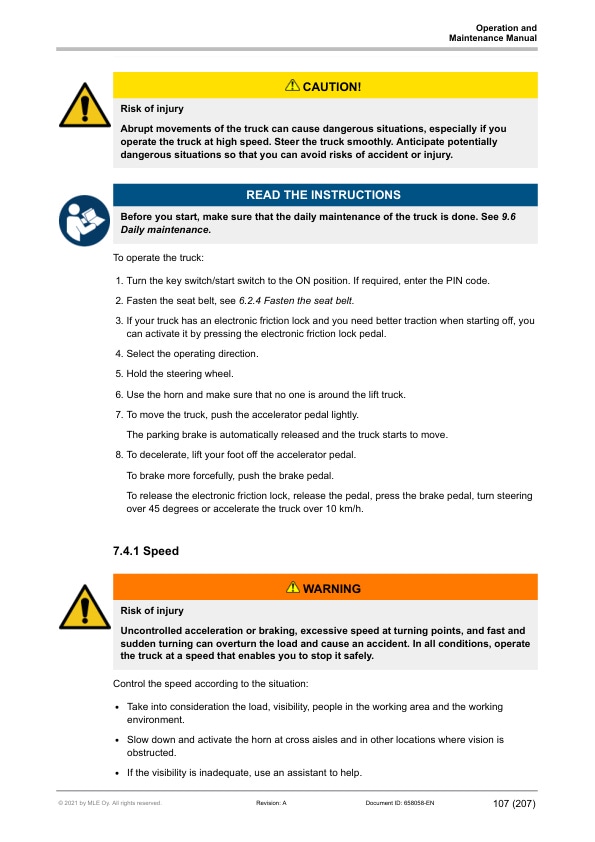 Mitsubishi FB40N, FB45N, FB50CN, FB50N, FB50NH, FB55NH Operation and Maintenance Manual 658058 EN A 2 Mitsubishi FB40N, FB45N, FB50CN, FB50N, FB50NH, FB55NH Operation and Maintenance Manual 658058 EN A - Image 2