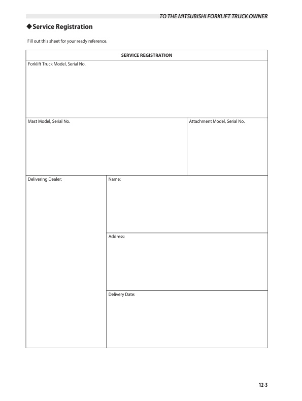 Mitsubishi FBC22N2 to FBC30LN2 Operation and Maintenance Manual 99750-7N100 5 Mitsubishi FBC22N2 to FBC30LN2 Operation and Maintenance Manual 99750-7N100 - Image 5