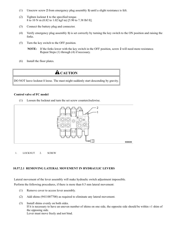 Mitsubishi FBC23N, FBC25N, FBC25EN, FBC25LN, FBC30N, FBC30LN Chassis and Mast Service Manual SMFEA-AFB30-190 3 Mitsubishi FBC23N, FBC25N, FBC25EN, FBC25LN, FBC30N, FBC30LN Chassis and Mast Service Manual SMFEA-AFB30-190 - Image 3