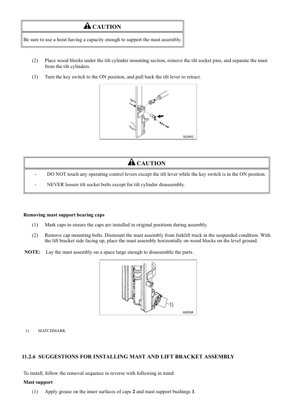 Mitsubishi FBC23N, FBC25N, FBC25EN, FBC25LN, FBC30N, FBC30LN Chassis and Mast Service Manual SMFEA-AFB30-190 4 Mitsubishi FBC23N, FBC25N, FBC25EN, FBC25LN, FBC30N, FBC30LN Chassis and Mast Service Manual SMFEA-AFB30-190 - Image 4