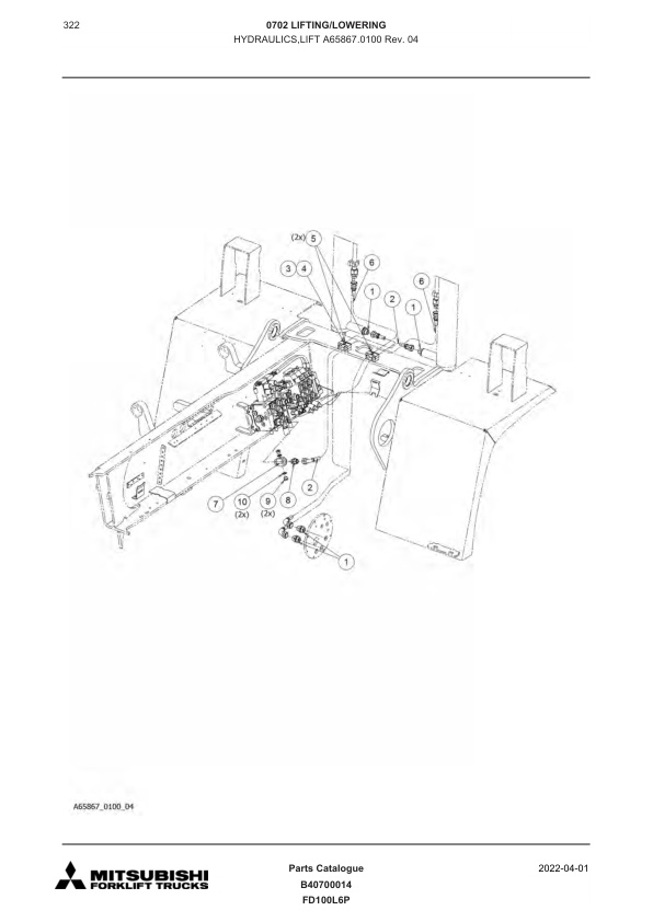 Mitsubishi FD100L6P Forklift Truck Parts Manual PMFAA-SB407-210 4 Mitsubishi FD100L6P Forklift Truck Parts Manual PMFAA-SB407-210 - Image 4