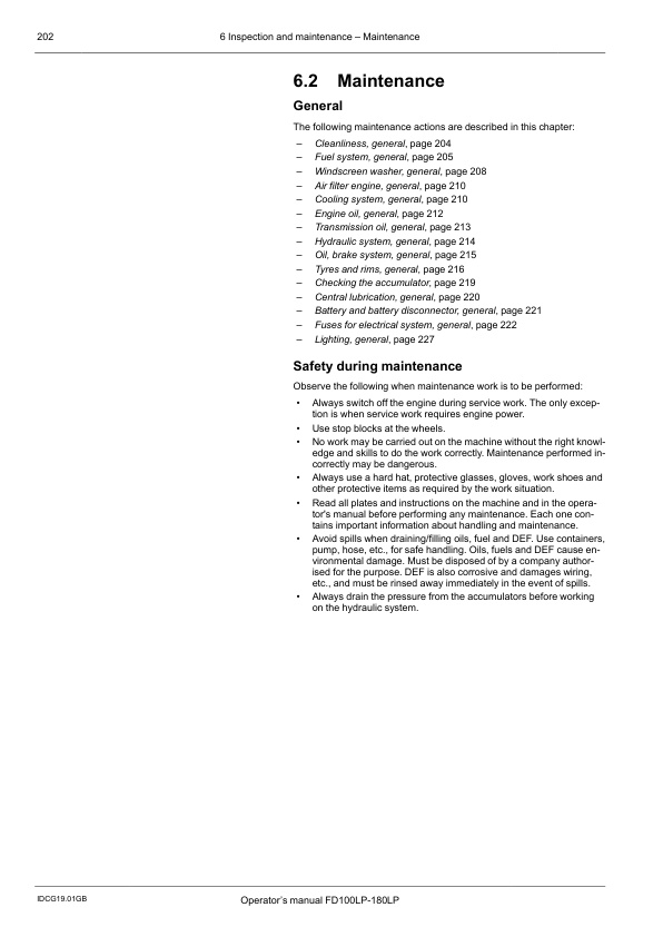 Mitsubishi FD100LP-180LP Forklift Trucks Operator Manual OMFAA-SB407-210 4 Mitsubishi FD100LP-180LP Forklift Trucks Operator Manual OMFAA-SB407-210 - Image 4