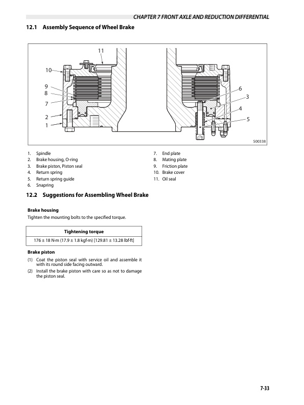 Alternative view of Mitsubishi FD100N1 to FD160AN1 Chassis and Mast Service Manual 99799-50100
