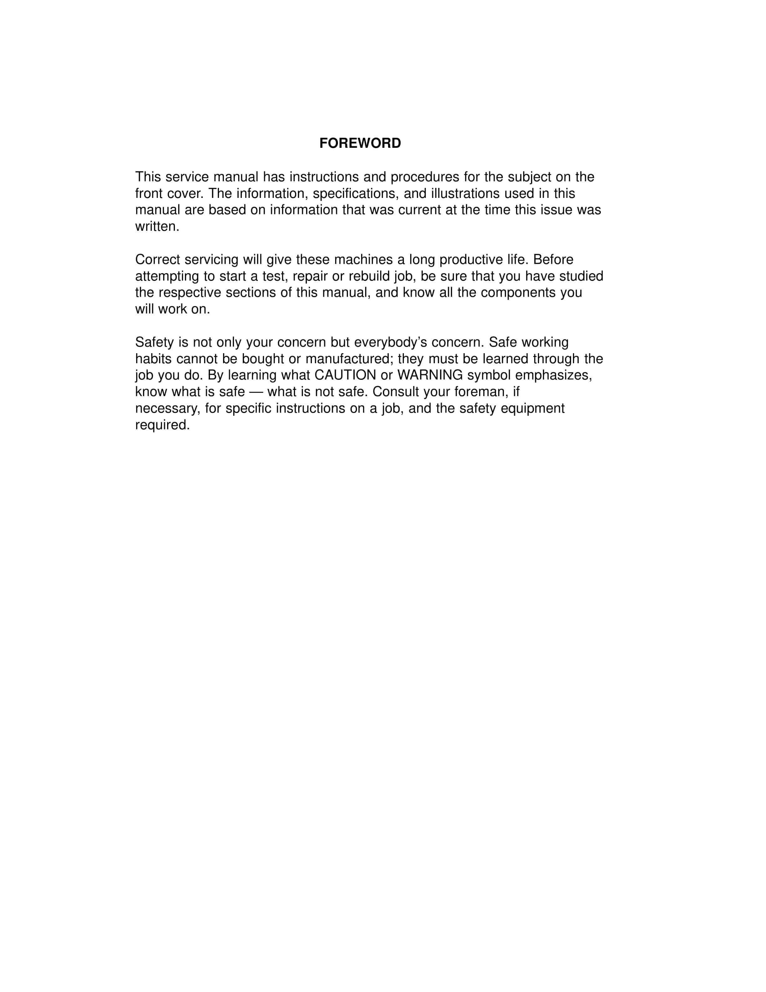 Mitsubishi FD20A, F18B Forklift Service Manual