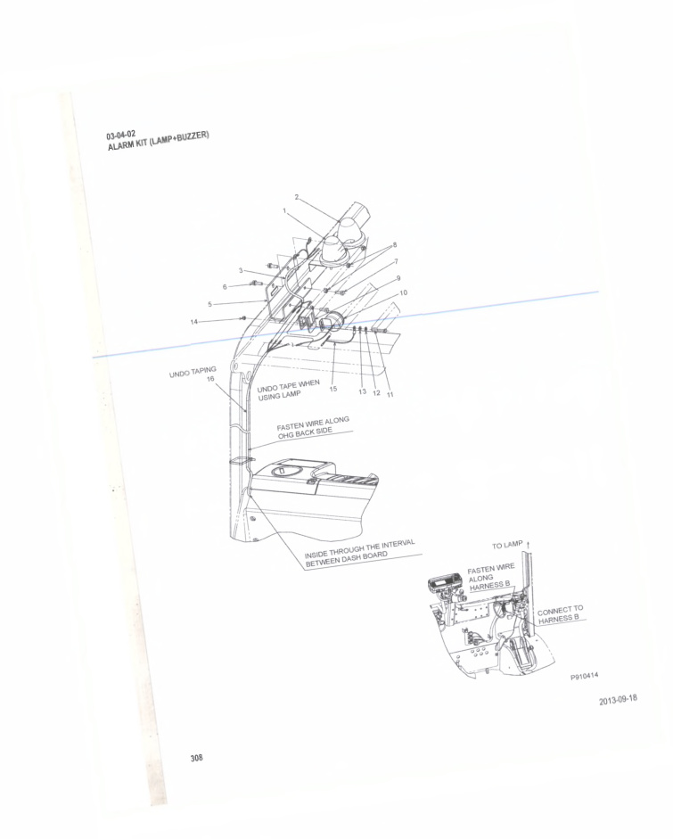 Mitsubishi FD30N, FD35N Chassis, Mast, Options and Internal Hosing Parts Manual 98738-0C310-3