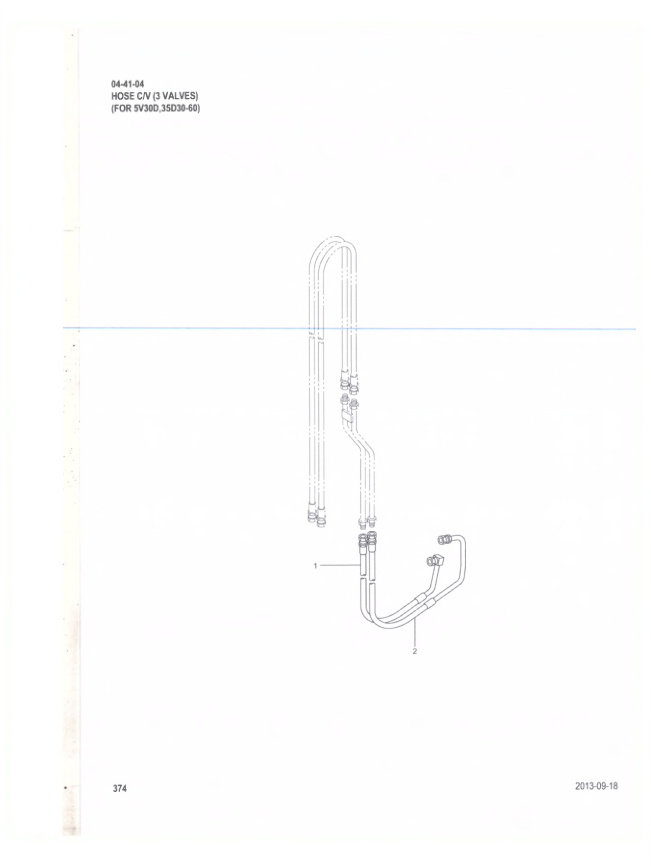 Mitsubishi FD30N, FD35N Chassis, Mast, Options and Internal Hosing Parts Manual 98738-0C310-5