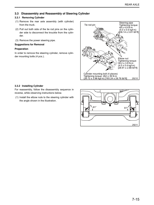 Alternative view of Mitsubishi FD40-45-50NFHT Chassis and Mast Service Manual 99739-1H100