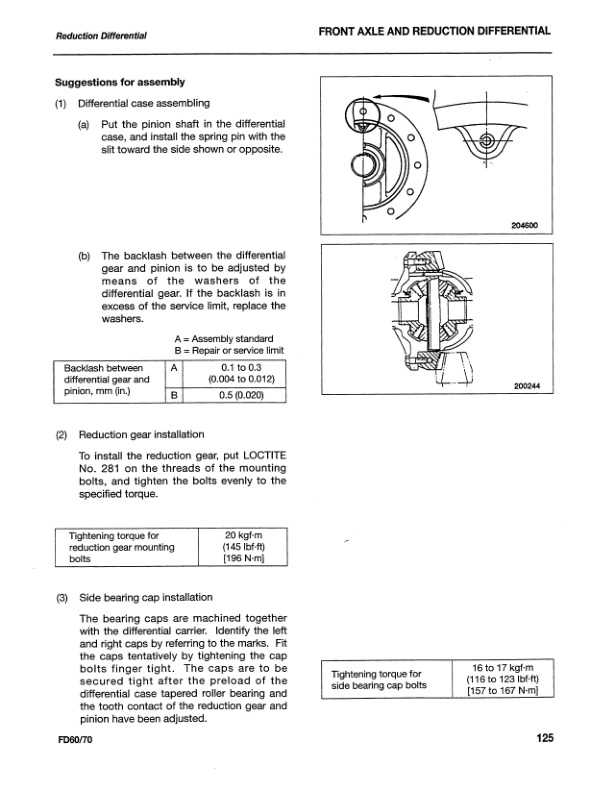 Mitsubishi FD60, FD70 Chassis Mast Service Manual 99709-76100-2