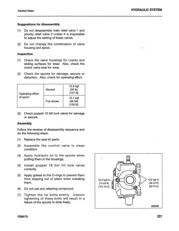 Mitsubishi FD60, FD70 Chassis Mast Service Manual 99709-76100-5