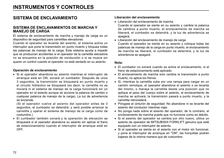 Mitsubishi FD60NH, FD70NH, FD80NH, FD100NH Forklift Trucks Operation and Maintenance Manual OMFSG-J030C-230-2