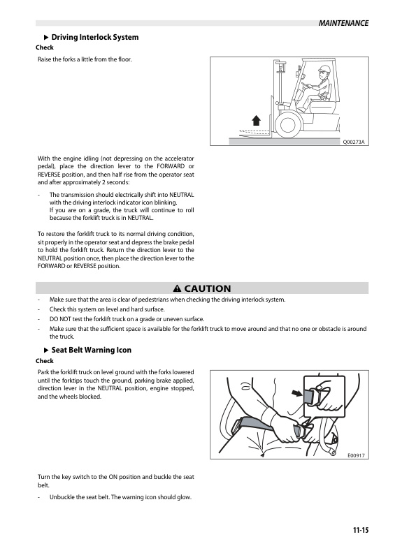 Mitsubishi FD60NM, FD60NMS, FD70NM, FD70NMS Operation and Maintenance Manual 99700-17120 4 Mitsubishi FD60NM, FD60NMS, FD70NM, FD70NMS Operation and Maintenance Manual 99700-17120 - Image 4