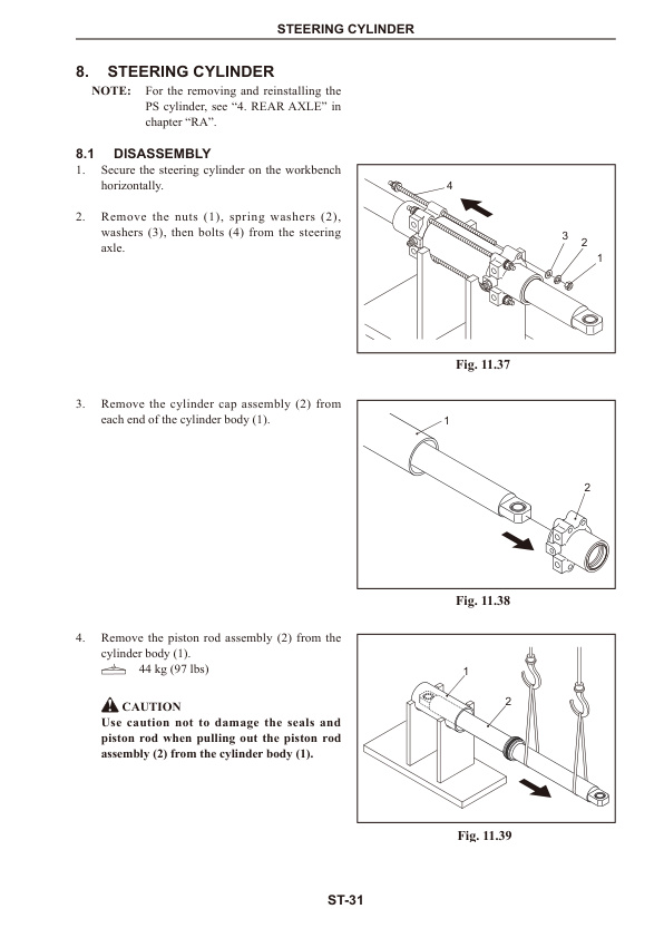 Mitsubishi FD60P to FD100CP Mechanical Systems Service Manual SMKEA-J04B4-230-4