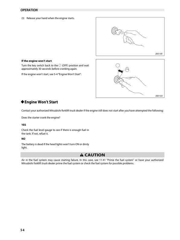 Mitsubishi FD70N Operation and Maintenance Manual 99700-1010A 2 Mitsubishi FD70N Operation and Maintenance Manual 99700-1010A - Image 2