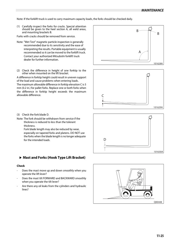 Mitsubishi FD70N Operation and Maintenance Manual 99700-1010A 5 Mitsubishi FD70N Operation and Maintenance Manual 99700-1010A - Image 5