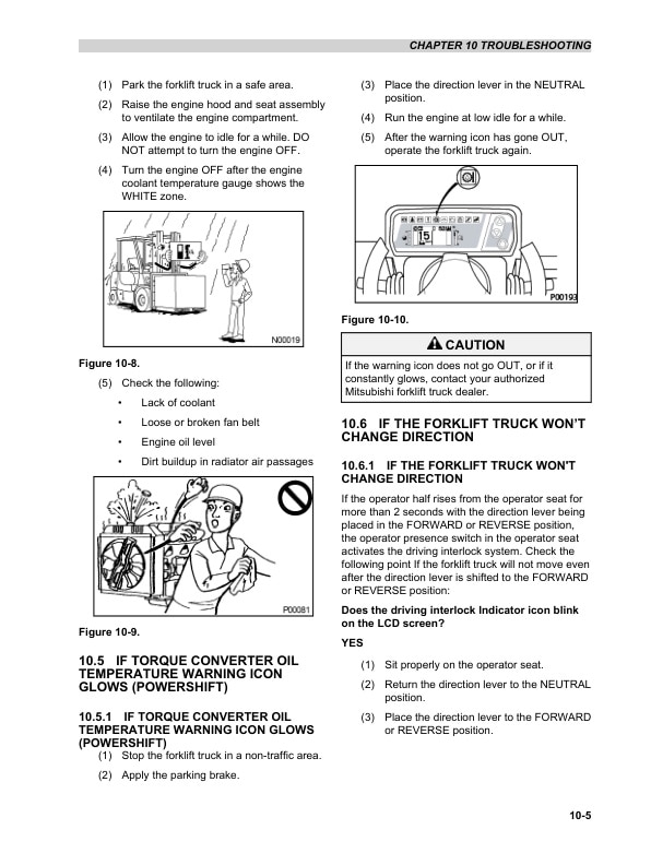 Mitsubishi FD70N1 Forklift Trucks Operation and Maintenance Manual 99700-70100 3 Mitsubishi FD70N1 Forklift Trucks Operation and Maintenance Manual 99700-70100 - Image 3