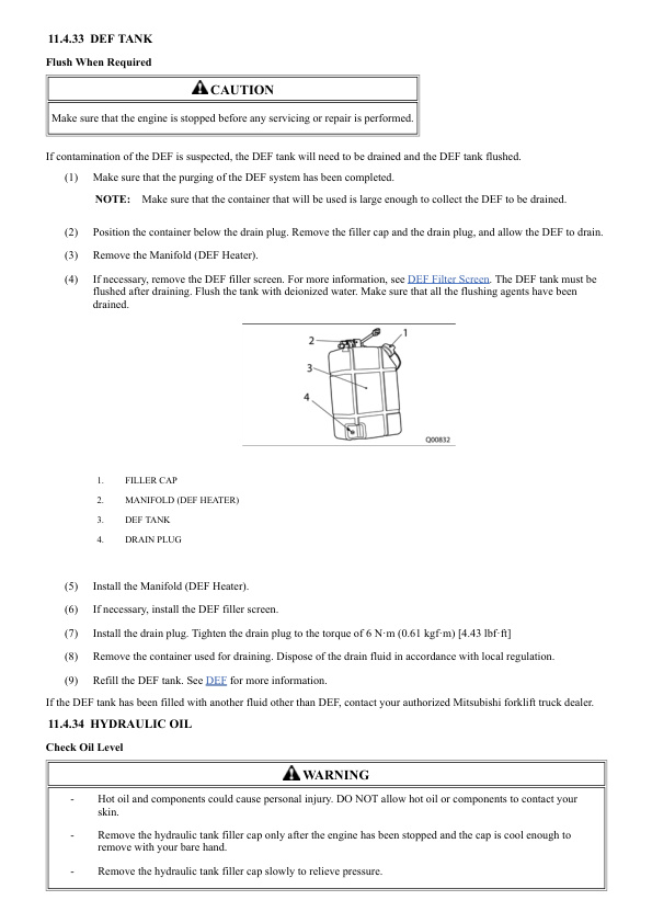 Mitsubishi FD70N1 Forklift Trucks Operation and Maintenance Manual 99700-70110 5 Mitsubishi FD70N1 Forklift Trucks Operation and Maintenance Manual 99700-70110 - Image 5