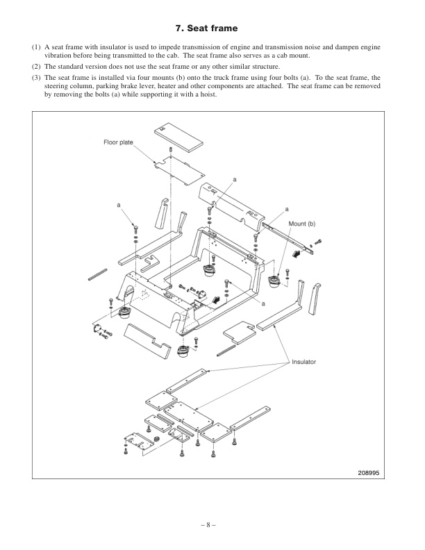 Mitsubishi FD80, FD90 Low Noise Options Supplement Service Manual 99709-79101-2
