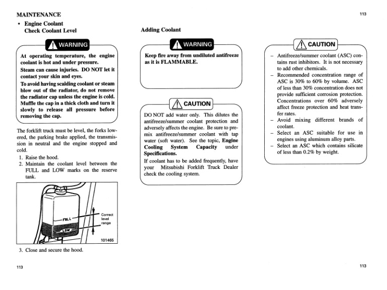 Mitsubishi FG-FD 10-35A Operation and Maintenance Manual 99710-11420 4 Mitsubishi FG-FD 10-35A Operation and Maintenance Manual 99710-11420 - Image 4
