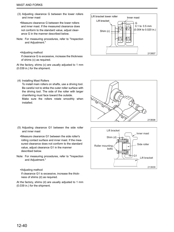 Mitsubishi FG-FD 15N-35N Chassis and Mast Service Manual 99710-5F100-5
