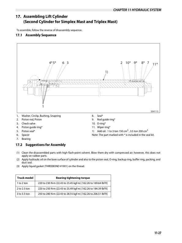 Mitsubishi FG-FD 15N-35N Chassis and Mast Service Manual 99719-59120-3