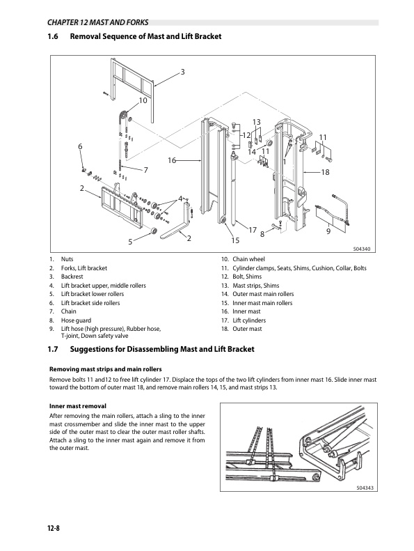 Mitsubishi FG-FD 15N-35N Chassis and Mast Service Manual 99719-59120-5