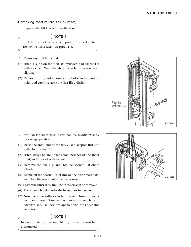 Mitsubishi FG-FD 35-50 Chassis Mast Service Manual 99739-78100-5