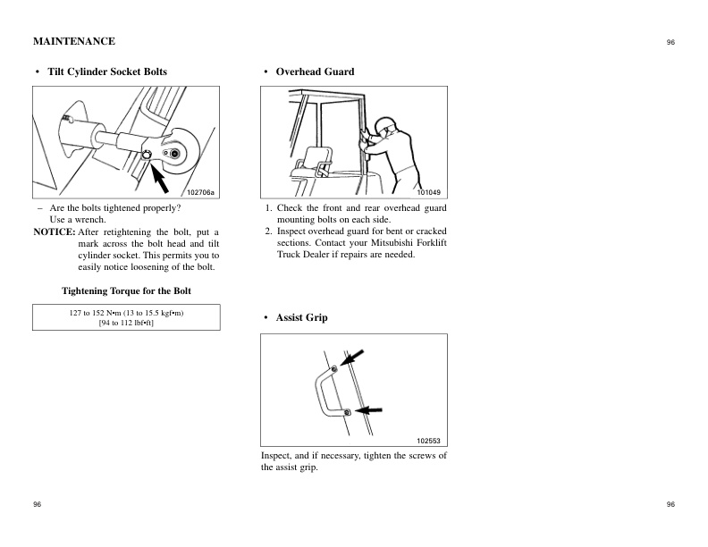 Mitsubishi FG-FD 35-50 Operation and Maintenance Manual 99730-78100-3