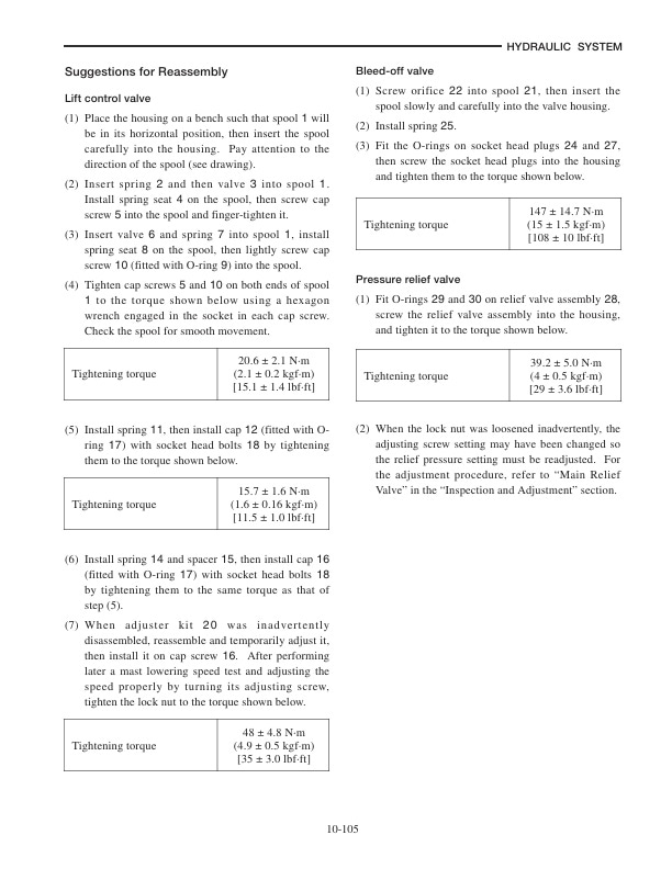 Mitsubishi FG-FD 40K-50K Chassis, Mast and Options Service Manual 99739-55120-5