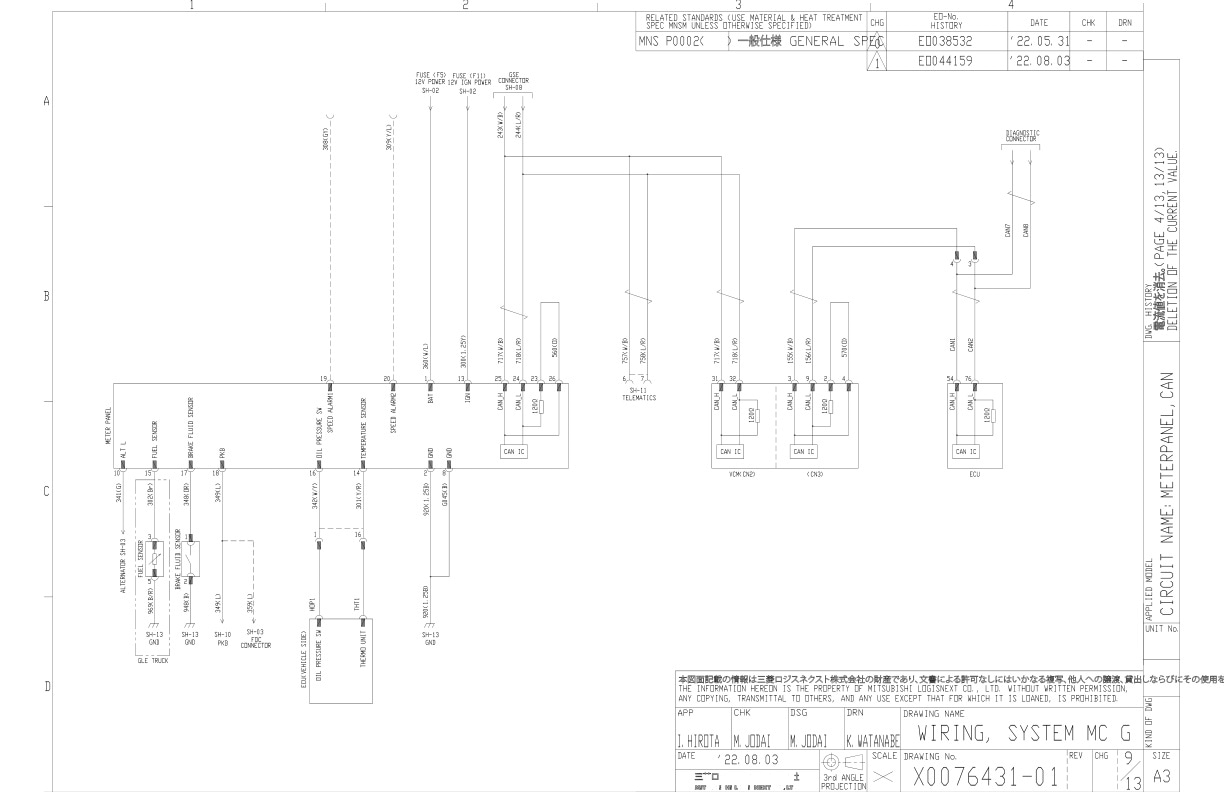 Mitsubishi FG15N to FG35N Circuit Diagrams SMFEA-AF13G-220S-3