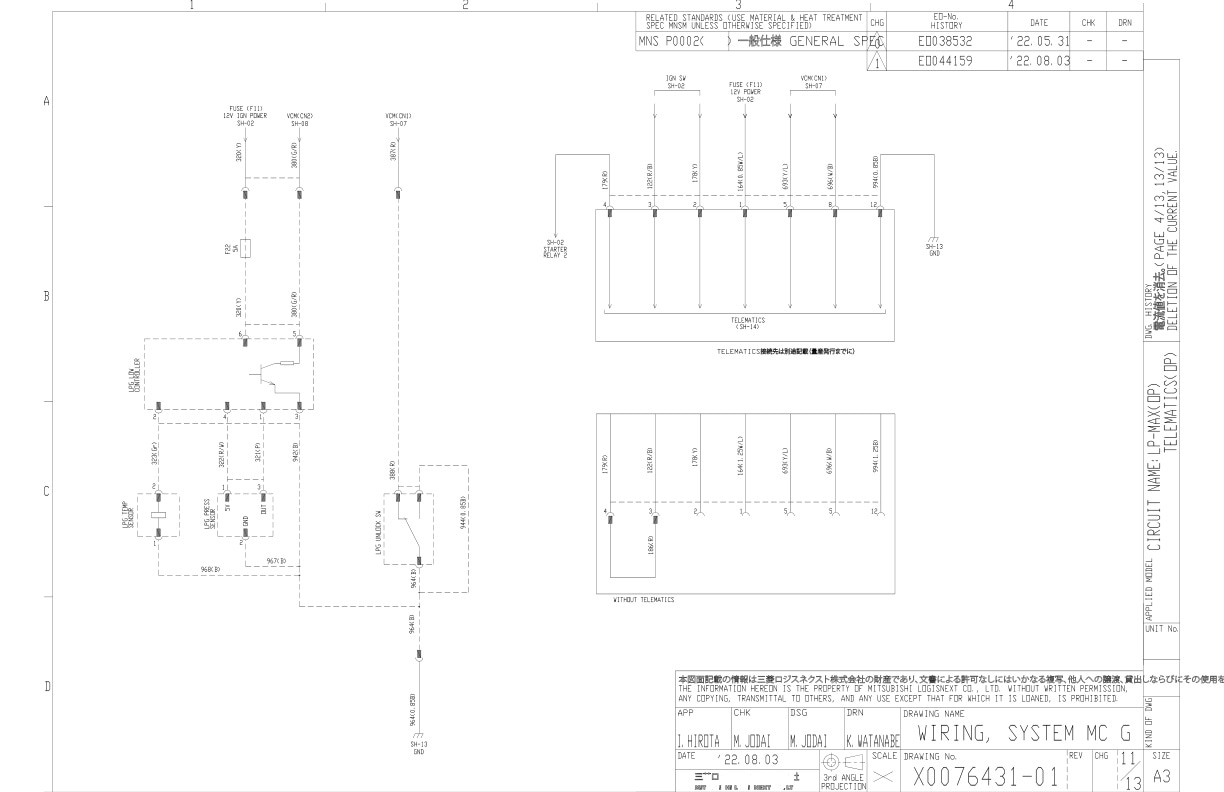 Mitsubishi FG15N to FG35N Circuit Diagrams SMFEA-AF13G-220S-5