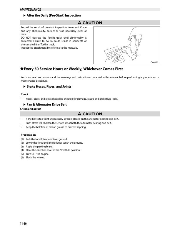 Mitsubishi FG20S-30S, FD20HS-30HS Operation and Maintenance Manual OMFEG-CBF54-191 5 Mitsubishi FG20S-30S, FD20HS-30HS Operation and Maintenance Manual OMFEG-CBF54-191-5