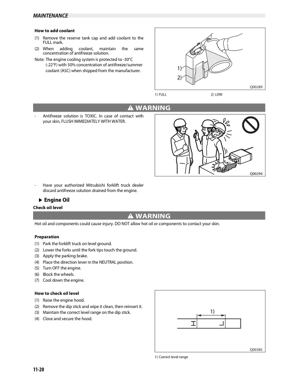 Mitsubishi FG20S-30S, FD20HS-30HS Operation and Maintenance Manual OMFEG-CF54E-230 4 Mitsubishi FG20S-30S, FD20HS-30HS Operation and Maintenance Manual OMFEG-CF54E-230 - Image 4