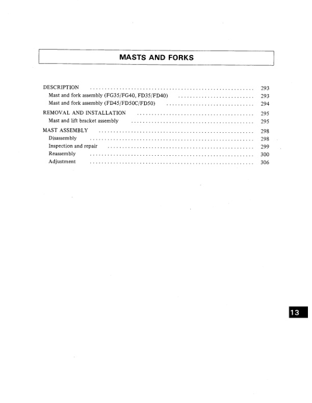 Mitsubishi FG35, FG40, FD35-50 Service Manual 99739-04130 5 Mitsubishi FG35, FG40, FD35-50 Service Manual 99739-04130 - Image 5