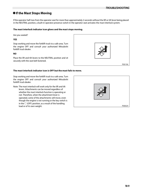 Mitsubishi FGC35K to FGC70K-STC Operation and Maintenance Manual 99730-76120-3