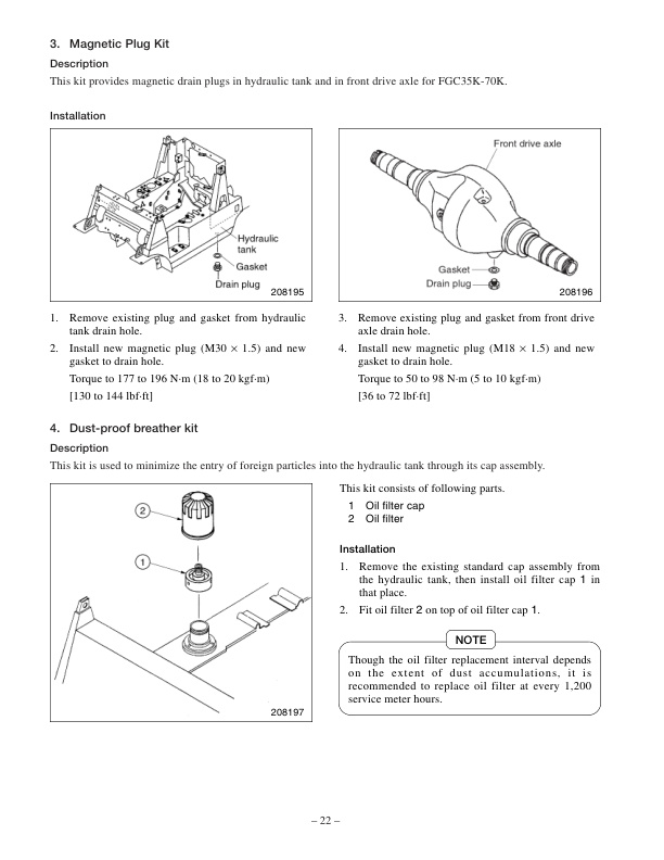 Mitsubishi FGC35K to FGC70K STC Options Supplement Service Manual 99739-93100 5 Mitsubishi FGC35K to FGC70K STC Options Supplement Service Manual 99739-93100-5