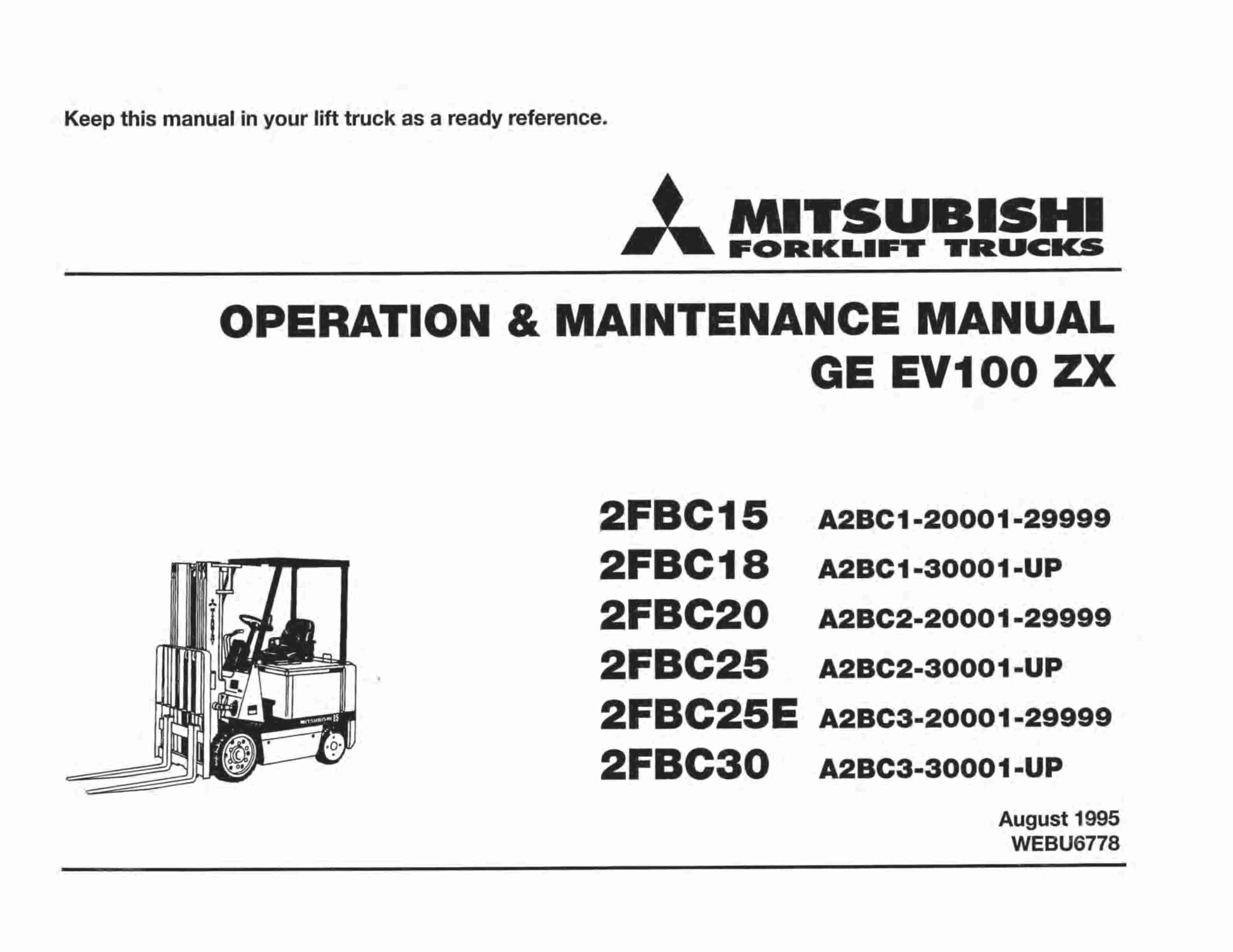 Mitsubishi GE EV100 ZX Operation and Maintenance Manual WEBU6778 1 Mitsubishi GE EV100 ZX Operation and Maintenance Manual WEBU6778