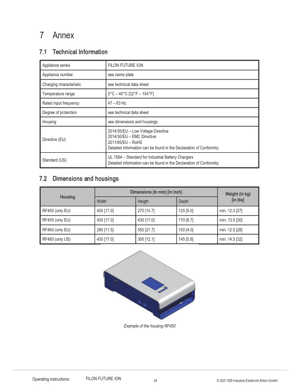 Mitsubishi IEB Battery Charger Operation and Maintenance Manual OMLAA-D7709-210-5