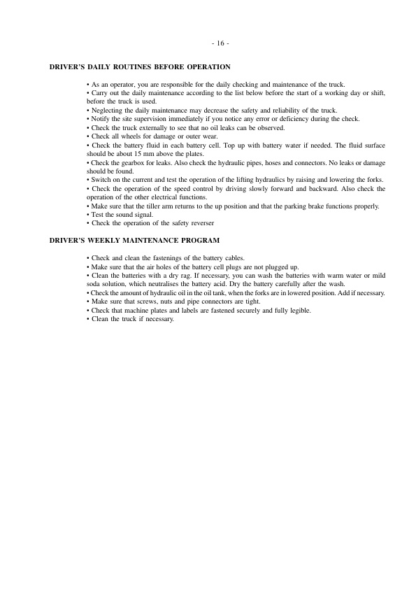 Mitsubishi PBP16K, PBP20K Operation and Maintenance Manual WHOMM0010-5