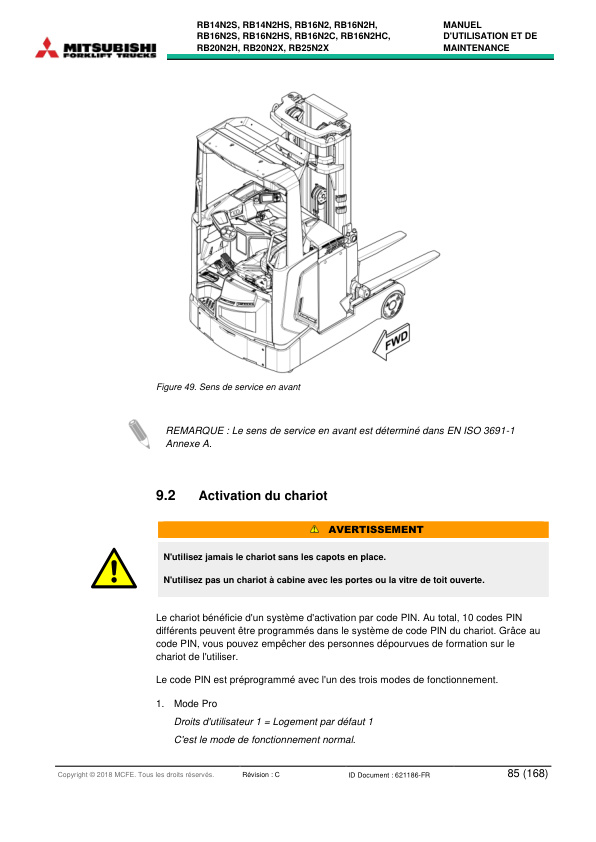 Mitsubishi RB14N2S to RB25N2X Operation and Maintenance Manual 621186 2 Mitsubishi RB14N2S to RB25N2X Operation and Maintenance Manual 621186 - Image 2