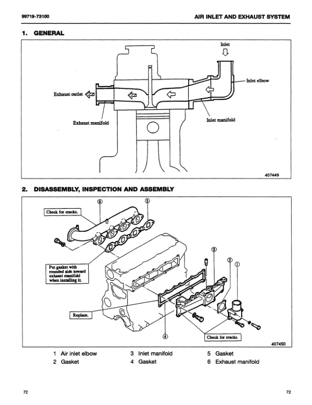 Mitsubishi S4Q2 Diesel Engine Service Manual 99719-73100-2