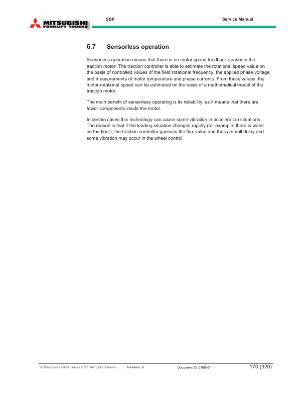 Mitsubishi SBP10N2 to SBP16N2S Service Manual 616840-2