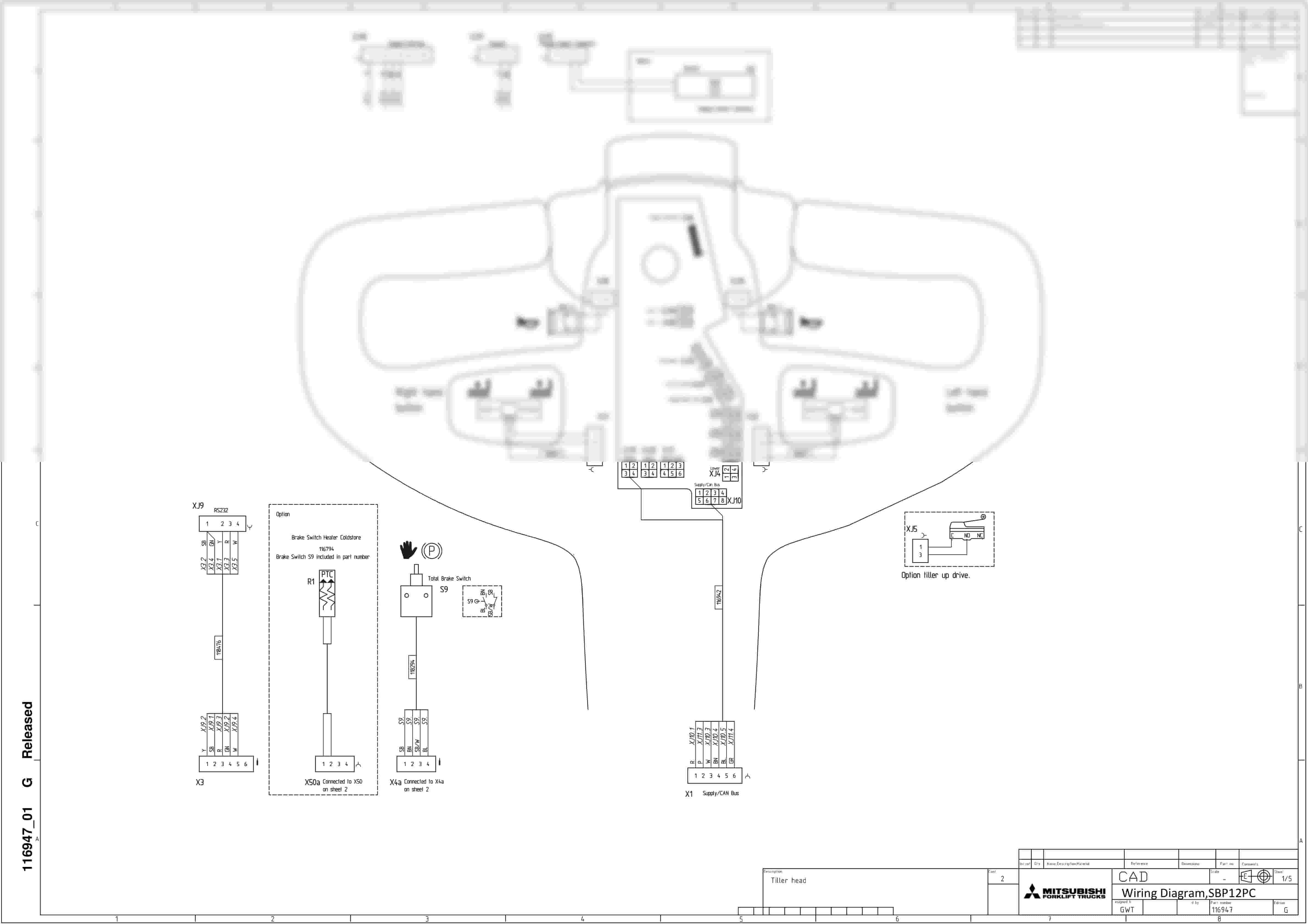 Mitsubishi SBP12PC Wiring Diagram 116947