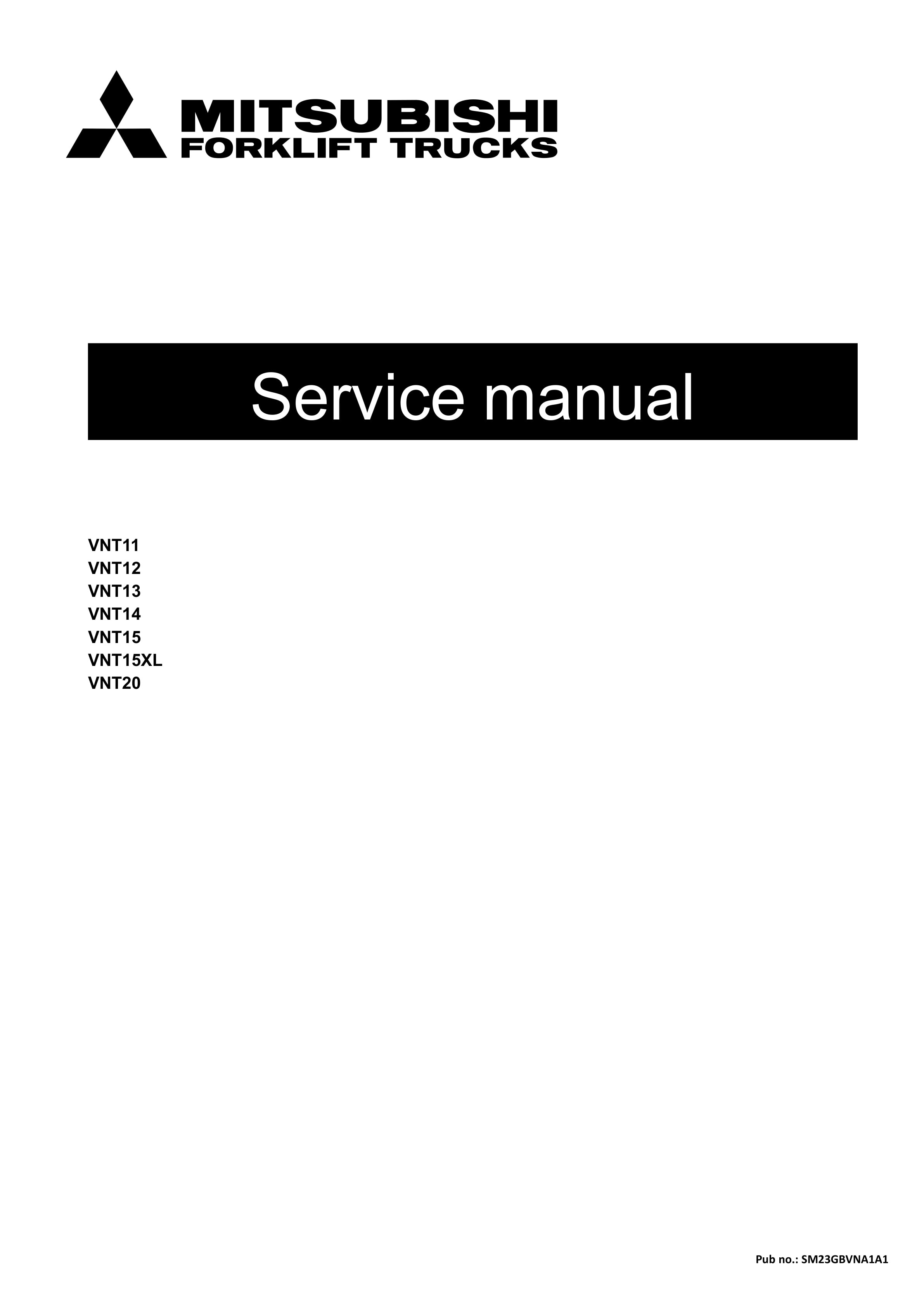 Mitsubishi VNT11 to VNT20 Service Manual SM23GBVNA1A1