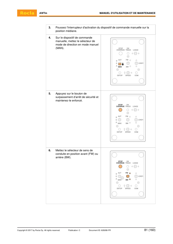Alternative view of Rocla AWTm Operation and Maintenance Manual 629280 FR-C.1