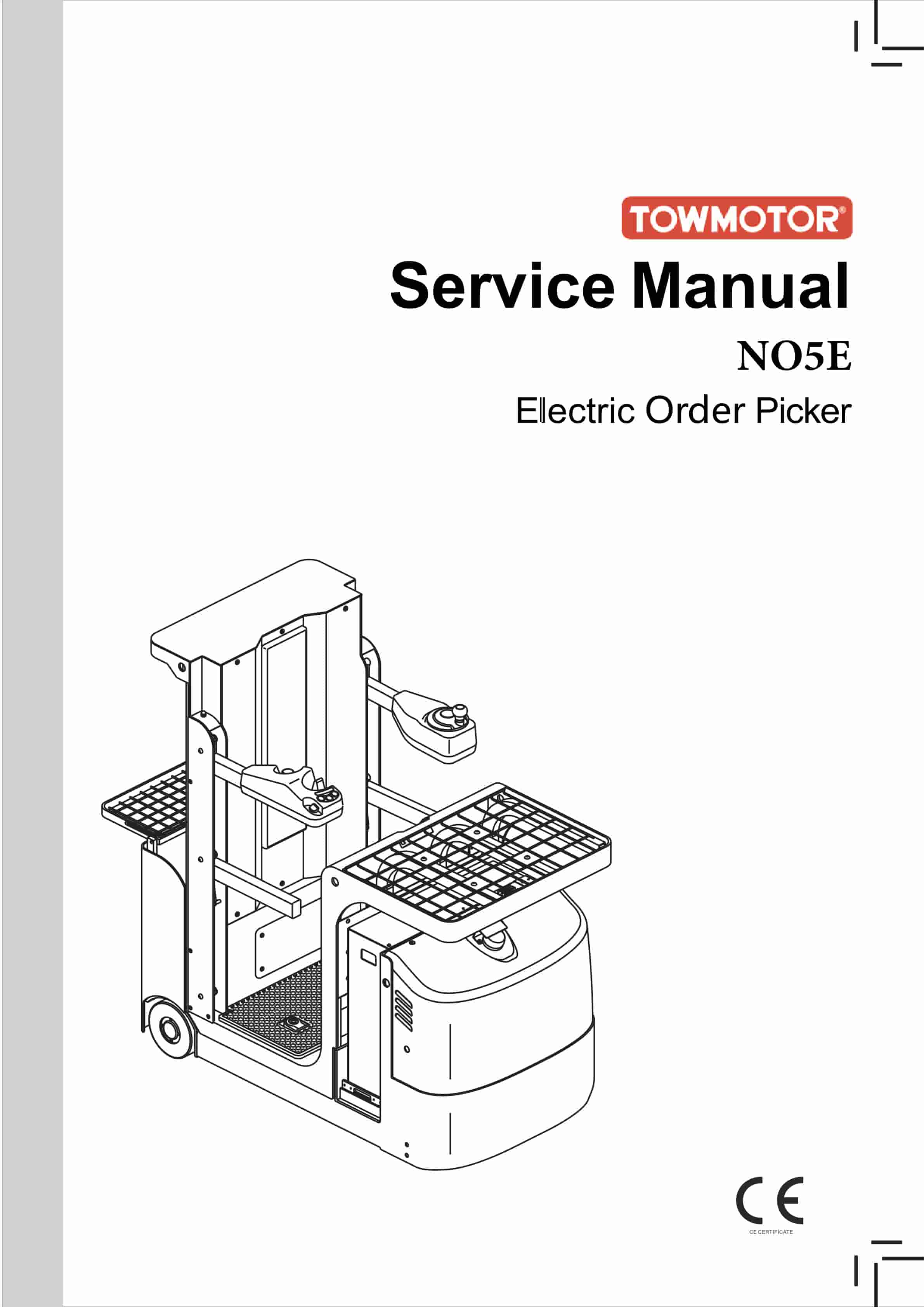 Towmotor NO3E Electric Order Picker Service Manual SM-CK10